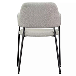 Стул мягкий с подлокотниками Chair Gray Upholstery Boucle варинант исполнения - 4 | Loft Concept в Омске