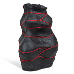 Ваза с красным кожаным жгутом "Красной нитью" варинант исполнения - 1 | Loft Concept в Омске