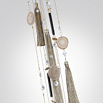 Люстра подвесная с 8-ю шарообразными плафонами из белого стекла с подвесками из камня и кисточками Agatelle варинант исполнения - 7 | Loft Concept в Омске