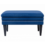 Мягкая банкетка на черных ножках с зоной для хранения Casket Blue варинант исполнения - 1 | Loft Concept в Омске