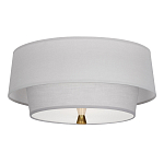 Потолочный светильник круглый серый с тканевым абажуром Ground Gray варинант исполнения - 1 | Loft Concept в Омске