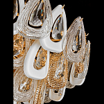 Люстра с многослойными белыми и прозрачными подвесками Character Chandelier варинант исполнения - 2 | Loft Concept в Омске