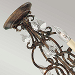 Люстра бронзового цвета с 4-мя лампами и подвесками из оптического стекла в классическом стиле Feiss варинант исполнения - 8 | Loft Concept в Омске