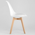 Стул с основой из пластика и мягким сиденьем Arvika White варинант исполнения - 3 | Loft Concept в Омске