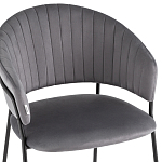 Стул в велюре серого цвета Horizon варинант исполнения - 6 | Loft Concept в Омске