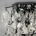 Бра с хрустальными подвесками в виде капель Antoine Crystal Drops Chrome Wall Lamp варинант исполнения - 2 | Loft Concept в Омске