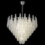 Люстра с подвесками из рифленного стекла в форме капель Textured Glass Chandelier варинант исполнения - 7 | Loft Concept в Омске
