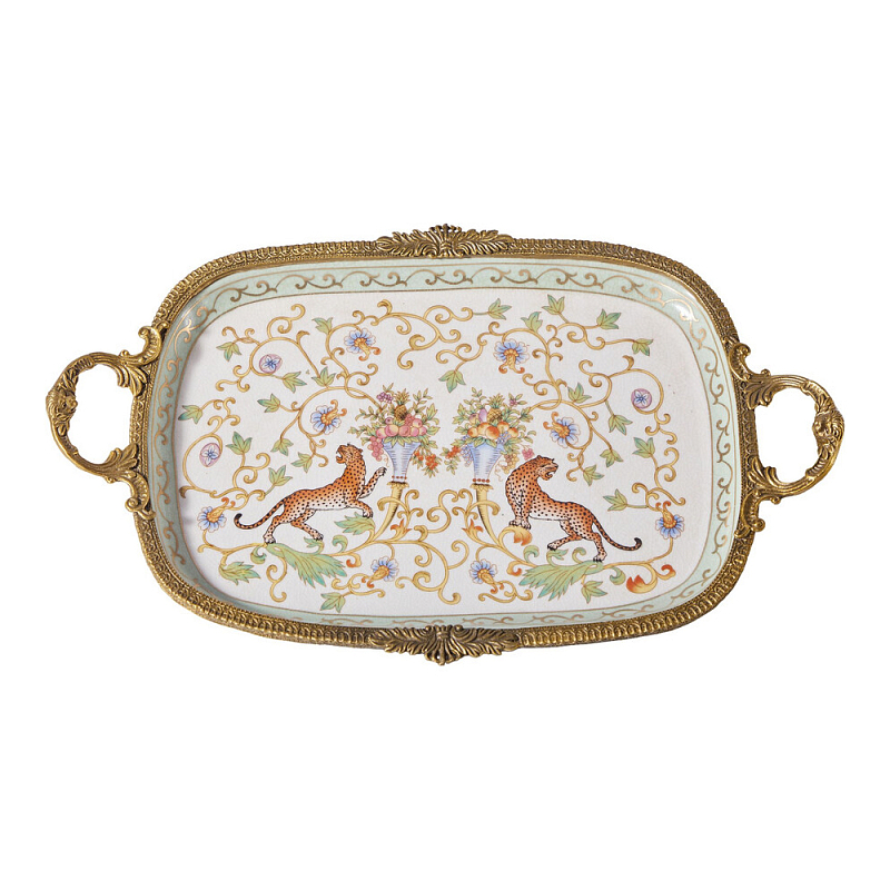 Поднос с растительным и животным дизайном Centennial Garden Мульти в Омске | Loft Concept 