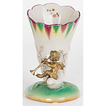 Ваза из фарфора с бронзовой фигуркой ангела Eden Garden porcelain and bronze варинант исполнения - 1 | Loft Concept в Омске