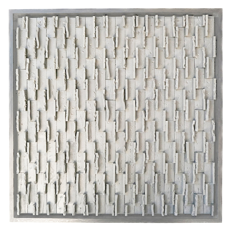 Объемное Панно в индустриальном стиле White City Белый бетон в Омске | Loft Concept 