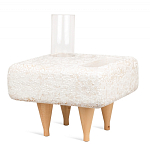 Керамический столик на деревянных ножках «Квадро» варинант исполнения - 2 | Loft Concept в Омске