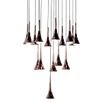 Люстра светодиодная с акриловыми конусообразными плафономи розовое золото Astra 60   варинант исполнения - 1 | Loft Concept в Омске