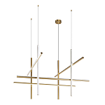 Люстра с 8-ю пересекающимися цилиндрическими плафонами на тонких тросах Trumpet tube варинант исполнения - 6 | Loft Concept в Омске