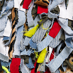 Ковер прямоугольный разноцветный из джинсовой одежды Zero Waste варинант исполнения - 3 | Loft Concept в Омске