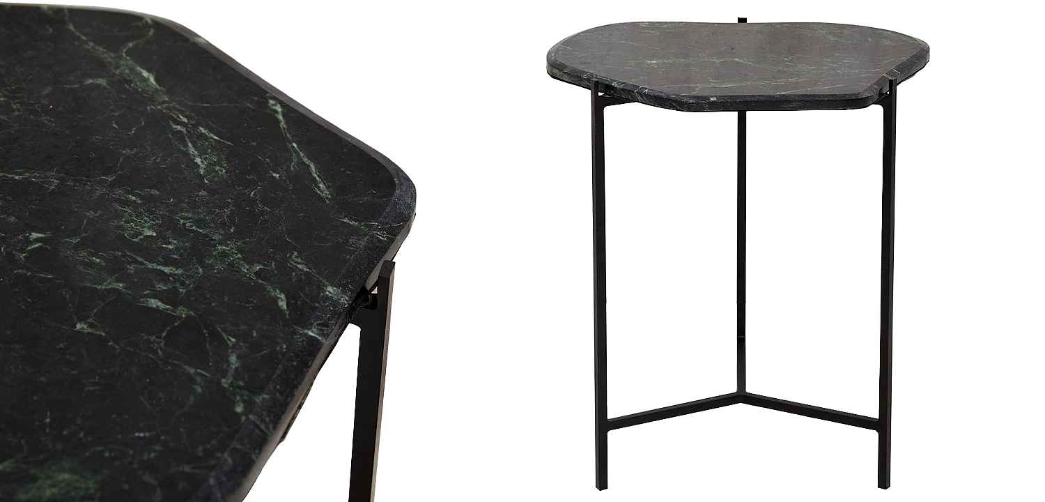 Приставной стол с каменной столешницей Tuan Side Table Приставной стол с каменной столешницей Tuan Side Table - Loft-Concept в Омске
