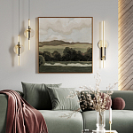 Бра с круглым плафоном из алебастра и бронзовой декоративной стрекозой 65 Alaris  варинант исполнения - 5 | Loft Concept в Омске