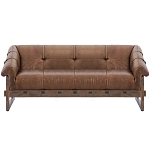 Трехместный диван Duncan винтажная коричневая кожа варинант исполнения - 1 | Loft Concept в Омске