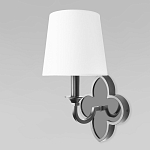 Бра с белым текстильным абажуром и фигурным основанием с зеркальной вставкой Vitorino варинант исполнения - 8 | Loft Concept в Омске