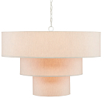 Люстра круглая трехъярусная с тканевыми абажурами Light Soft Glow варинант исполнения - 1 | Loft Concept в Омске