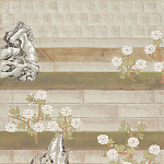 Обои ручная роспись The Art of Learning and Steps for the Flowers by Teo Yang Original colourway on Icefield India tea paper варинант исполнения - 1 | Loft Concept в Омске