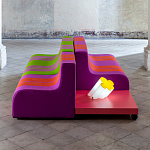 Дизайнерский кофейный стол на круглых ножках Poltronova T02 Pink Coffee Table варинант исполнения - 11 | Loft Concept в Омске