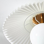 Потолочный светильник с белым плиссированным абажуром Headquarters варинант исполнения - 4 | Loft Concept в Омске