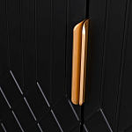 Комод черный округлой формы с рельефным фасадом Black Cut варинант исполнения - 3 | Loft Concept в Омске