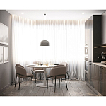 Кухонный гарнитур с серым глянцевым фасадом Onfroi Moss Grey Kitchen Set варинант исполнения - 3 | Loft Concept в Омске