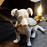 Настольная лампа в виде щенка Puppy White Table Lamp варинант исполнения - 5 | Loft Concept в Омске