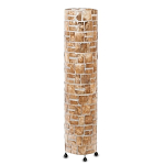 Торшер из перламутра на металлическом каркасе Indonesian Cylinder 2 варинант исполнения - 1 | Loft Concept в Омске