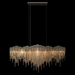 Люстра подвесная с металлическими дугами и длинными цепочками 115 см Atlantis Chain варинант исполнения - 12 | Loft Concept в Омске