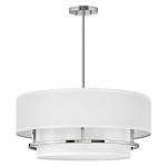 Потолочный светильник с двухслойным белым текстильным абажуром Hinkley варинант исполнения - 9 | Loft Concept в Омске