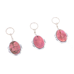 Зеркало брелок складное двухстороннее из натурального камня Родонит Stone Mirrors варинант исполнения - 4 | Loft Concept в Омске