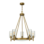  Люстра с 5-ю цилиндрическими плафонами из стекла с пузырьками Hinkley варинант исполнения - 8 | Loft Concept в Омске