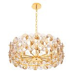 Люстра круглая золотого цвета с круглыми хрустальным элементами Solyria варинант исполнения - 5 | Loft Concept в Омске