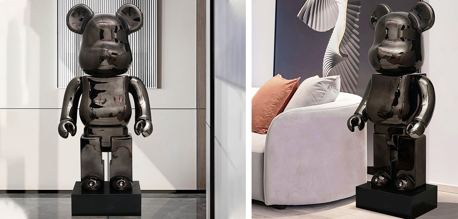 Статуэтка Bearbrick Black on stand Статуэтка Bearbrick Black on stand - Loft-Concept в Омске