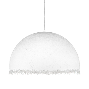 Подвесной светильник в форме купола белого цвета с ажурной бахромой Tactile Line