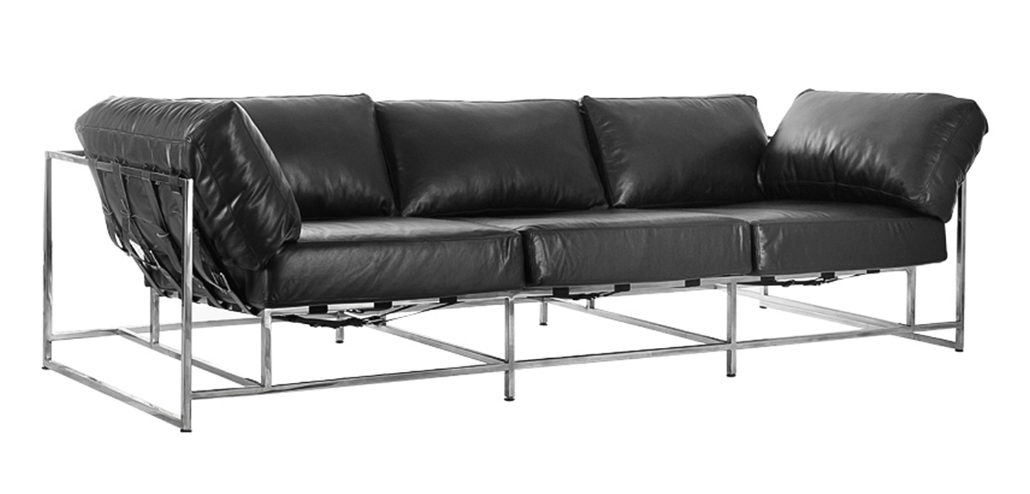 Диван Black Calfskin Sofa Диван Black Calfskin Sofa - Loft-Concept в Омске