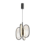 Люстра с гравировкой на акриловых плафонах Gravyura Black D 33 см варинант исполнения - 2 | Loft Concept в Омске