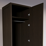 Узкий Шкаф Primo с 2 выдвижными ящиками Темный орех варинант исполнения - 6 | Loft Concept в Омске