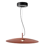 Подвесной светильник круглой формы с коричневым металлическим абажуром Halo Drift варинант исполнения - 1 | Loft Concept в Омске