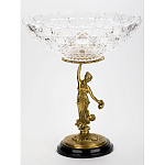Чаша стеклянная прозрачная на бронзовой подставке с фигуркой девушки Eden Garden варинант исполнения - 3 | Loft Concept в Омске