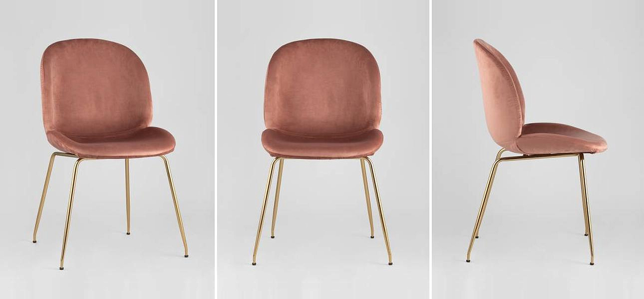 Стул Пыльно-Розовый Велюр Vendramin Chair Стул Пыльно-Розовый Велюр Vendramin Chair - Loft-Concept в Омске