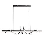 Люстра линейная черного цвета с волнообразным металлическим элементом Luke Lampco Tracer Lamp варинант исполнения - 2 | Loft Concept в Омске