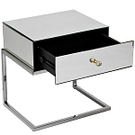 Тумбочка зеркальная с ящиком Mirror Chrome Cabinet варинант исполнения - 2 | Loft Concept в Омске