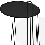 Стол журнальный круглый со столешницей из стекла Gold and Black Marble варинант исполнения - 3 | Loft Concept в Омске