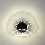 Бра из текстурированного прозрачного стекла с изогнутым краем Textured Glass  варинант исполнения - 3 | Loft Concept в Омске