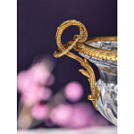 Чаша из прозрачного стекла с бронзовой подставкой и ручками Eden Garden варинант исполнения - 3 | Loft Concept в Омске