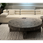 Столик журнальный круглый с полосатым узором Zebroids варинант исполнения - 5 | Loft Concept в Омске