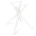 Стол обеденный с круглой столешницей из керамики на четырех белых ножках Sand Ceramics варинант исполнения - 5 | Loft Concept в Омске